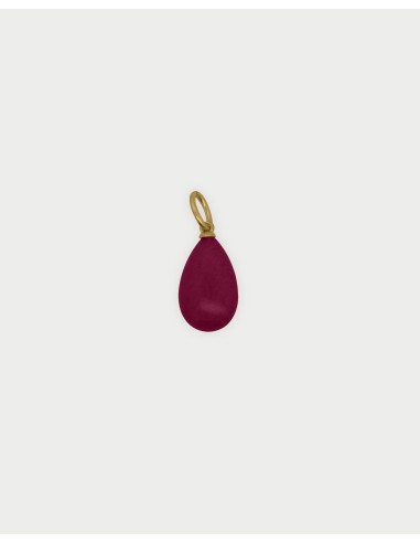 Charm Goccia di Giada Burgundy RUE DES MILLE Charmbar in argento 92...