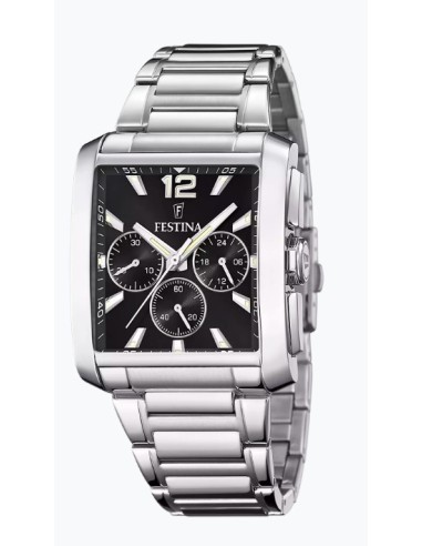 Orologio FESTINA On The Square F20635/4 Black con cinturino in acci...
