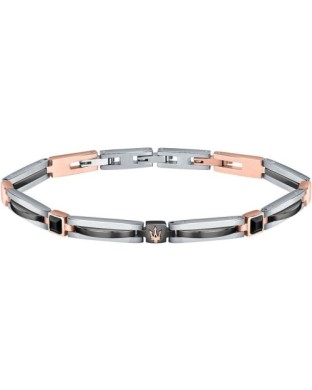 Bracciale MASERATI Ceramic  in acciaio e pvd oro rosa JM223ATZ19