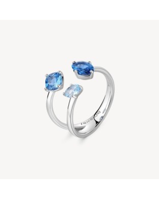 Anello BROSWAY FANCY in argento 925 e cubic zirconia sapphire FFB10C Misura 18