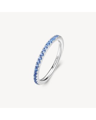 Anello veretta BROSWAY FANCY in argento 925 e cristalli sapphire FFB65F Misura 20