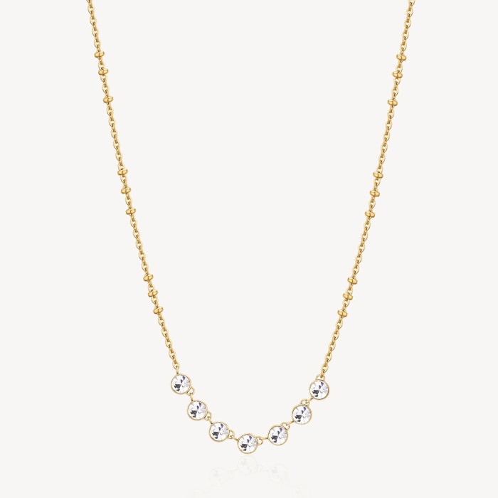 Collana BROSWAY Symphonia BYM136 in acciaio 316L dorato con centrale cristalli