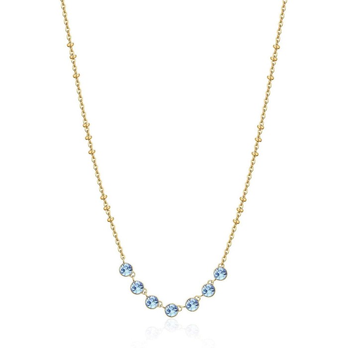 Collana BROSWAY Symphonia BYM137 in acciaio 316L dorato con centrale cristalli light sapphire