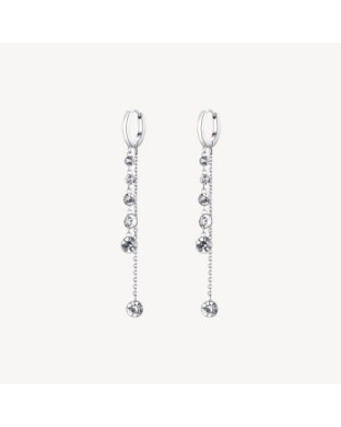 Orecchini pendenti BROSWAY Symphonia BYM87 in acciaio 316L con cristalli