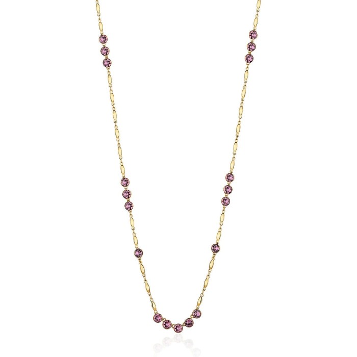 Collana lunga BROSWAY Affinity BFF155 in acciaio 316L dorato con cristalli Swarovski iris