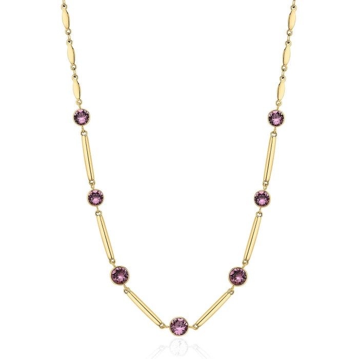 Collana BROSWAY Affinity BFF159 in acciaio 316L dorato con cristalli Swarovski iris