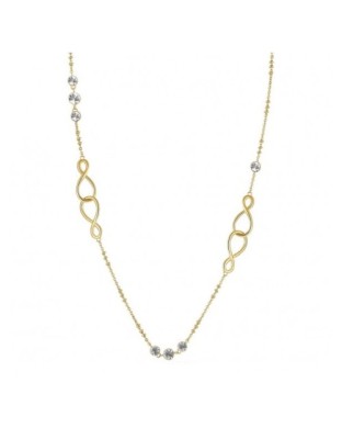 Collana lunga Brosway Ribbon BBN18 in acciaio 316L dorato con cristalli