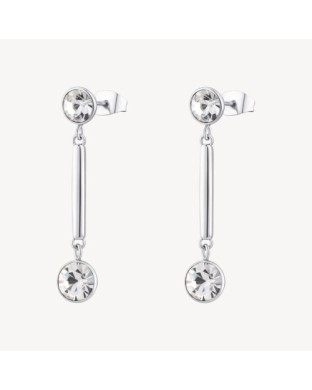 Orecchini pendenti BROSWAY Affinity BFF166 in acciaio 316L e cristalli Swarovski
