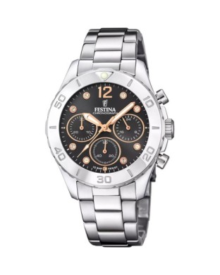 Orologio FESTINA Boyfriend F20603/6 Nero con cinturino in acciaio
