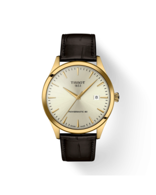 Orologio TISSOT  Classic Dream 40mm T1584073626100 Avorio con cinturino in pelle marrone