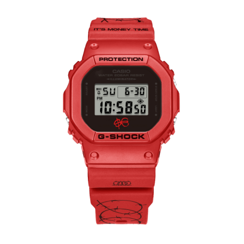 Orologio CASIO SFERA EBBASTA X G-SHOCK DW-5600SFE25-4ER Red