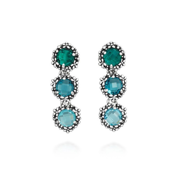 Orecchini GIOVANNI RASPINI  Cascata Blue Ivy 12433 in argento 925