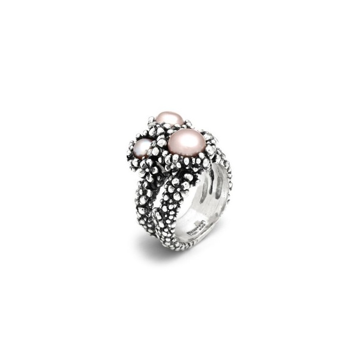 Anello GIOVANNI RASPINI Blossom Grande 12491/18 in argento 925 e perle naturali Misura 18