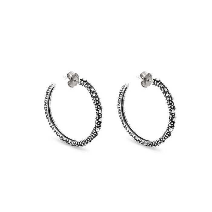 Orecchini GIOVANNI RASPINI Cerchio Petit Perlage 12440 in argento 925