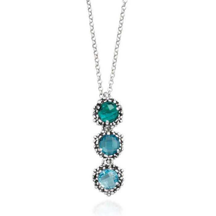 Collana GIOVANNI RASPINI Pendente Cascata Blue Ivy 12426 in argento 925