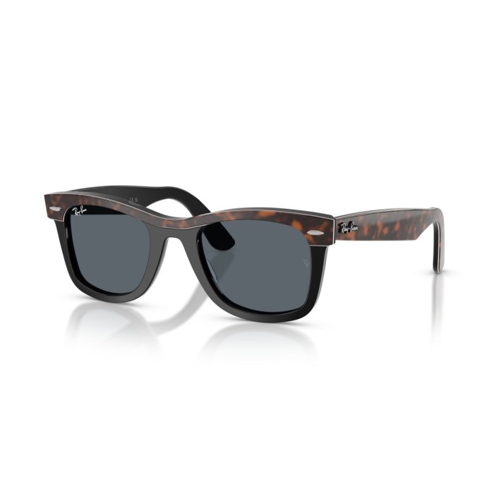 Occhiali sole RAY-BAN Wayfarer Street Neat RB2240 1441R5 50 Black On Havana Green Polarized