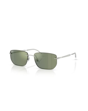 Occhiali sole RAY-BAN RB3768 003/6R 56 Silver Grey Flash Green
