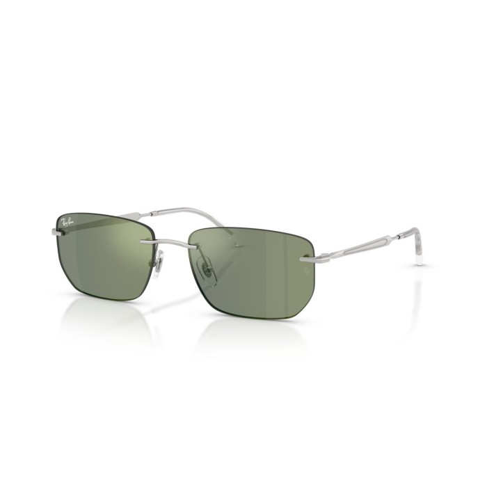 Occhiali sole RAY-BAN RB3768 003/6R 56 Silver Grey Flash Green