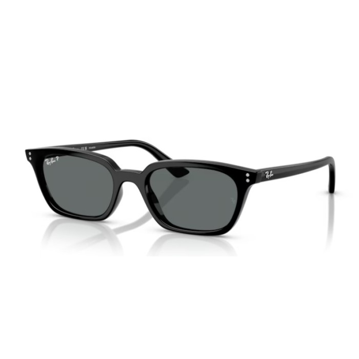 Occhiali sole RAY-BAN Zaya RB4456 667781 53 Black Dark Grey Polarized