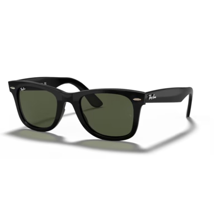 Occhiali sole RAY-BAN Wayfarer RB4340 601 50 Black G-15 Green