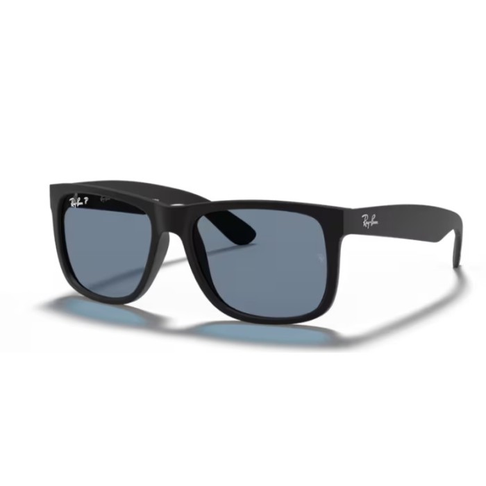 Occhiali sole RAY-BAN Justin RB4165 622/2V 55 Rubber Black Dark Blue Polarized