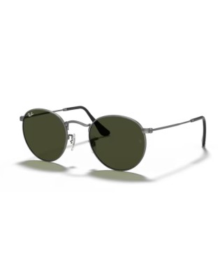 Occhiali sole RAY-BAN Round Metal RB3447 029 53 Gunmental G-15 Green