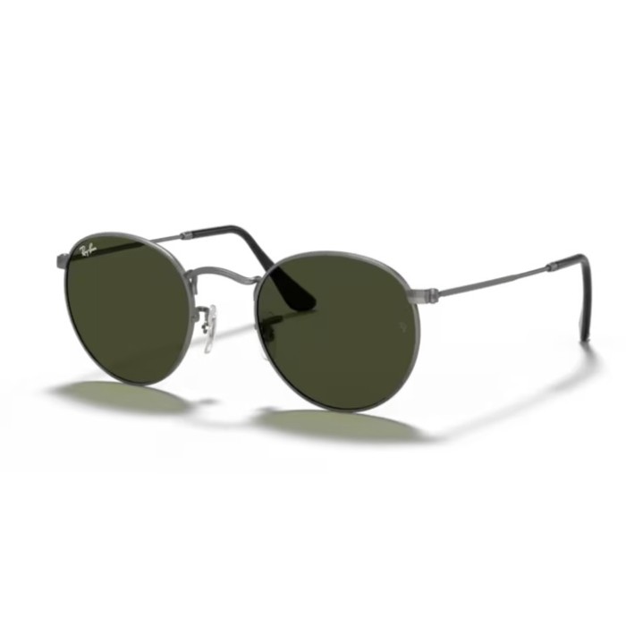 Occhiali sole RAY-BAN Round Metal RB3447 029 53 Gunmental G-15 Green