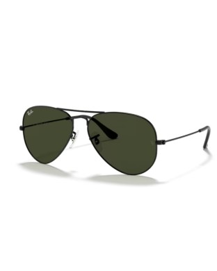 Occhiali sole RAY-BAN Aviator Large Metal RB3025 L2823 58 Black G-15 Green