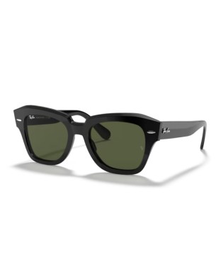 Occhiali sole RAY-BAN State Street RB2186 901/31 52 Black G-15 Green
