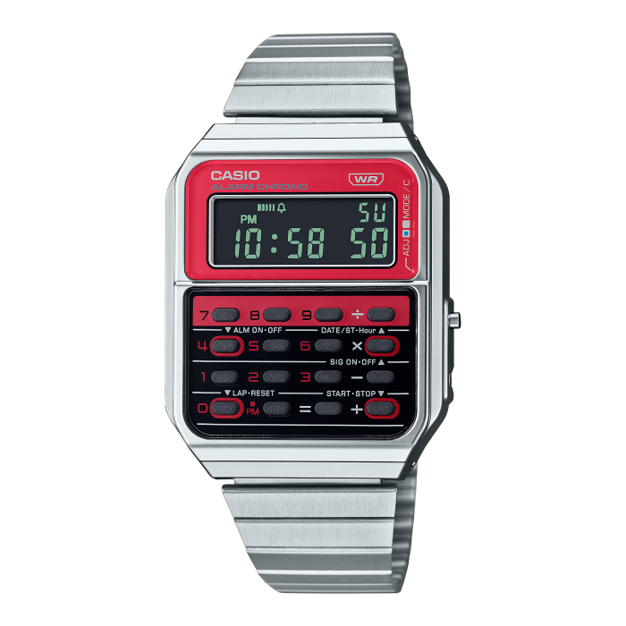 Orologio CASIO Vintage CA-500WE-4BEF Silver/Black Red