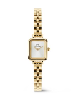 Orologio DANIEL WELLINGTON Quadro Mini Arch 3-link White Sunray Gol...