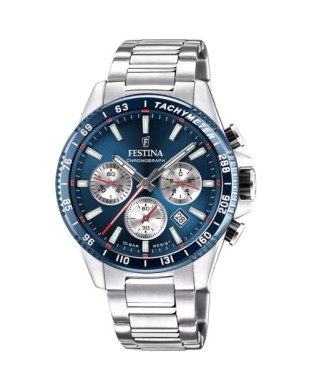 Orologio FESTINA Timeless Chronograph F20560/2 Blu scuro con cinturino in acciaio