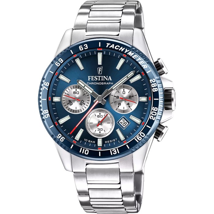 Orologio FESTINA Timeless Chronograph F20560/2 Blu scuro con cinturino in acciaio