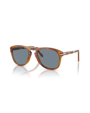Occhiali da sole PERSOL Folding Steve McQueen Special Edition PO0714SM Light Havana Crystal Blue 96/56 54
