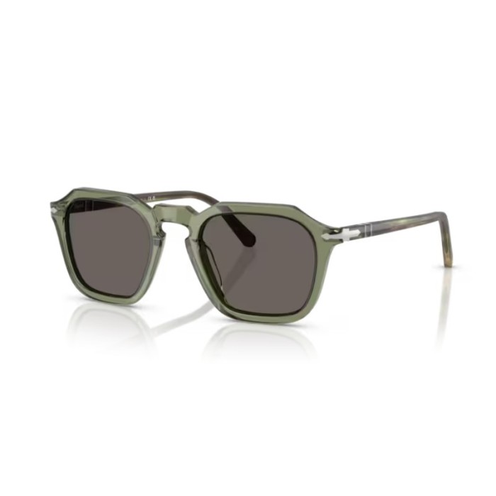Occhiali da sole PERSOL PO3292S Transparent Green Dark Grey 1226B1 52