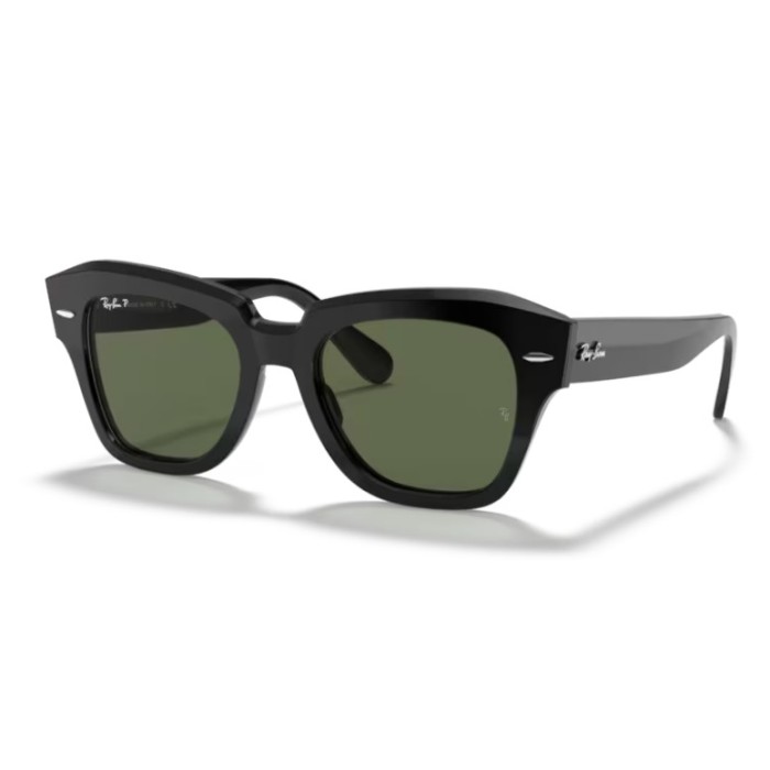 Occhiali sole RAY-BAN State Street RB2186 901/58 49 Black G-15 Green Polarized