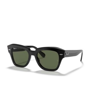 Occhiali sole RAY-BAN State Street RB2186 901/58 52 Black G-15 Green Polarized