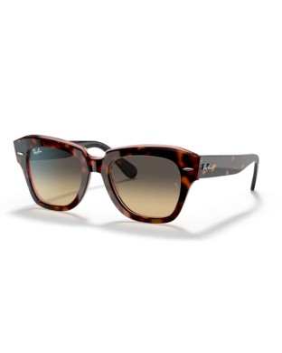 Occhiali sole RAY-BAN State Street RB2186 1324BG 49 Havana On Transparent Pink Brown Vintage