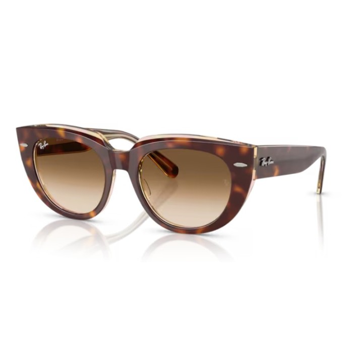 Occhiali sole RAY-BAN Doreen RB2286 141451 49 Light Havana On transparent Multicolor Clear Gradient Brown