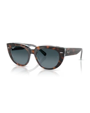 Occhiali sole RAY-BAN Doreen RB2286 1413S3 49 Dark Havana On Transparent Multicolor Blue Gradient Polarized