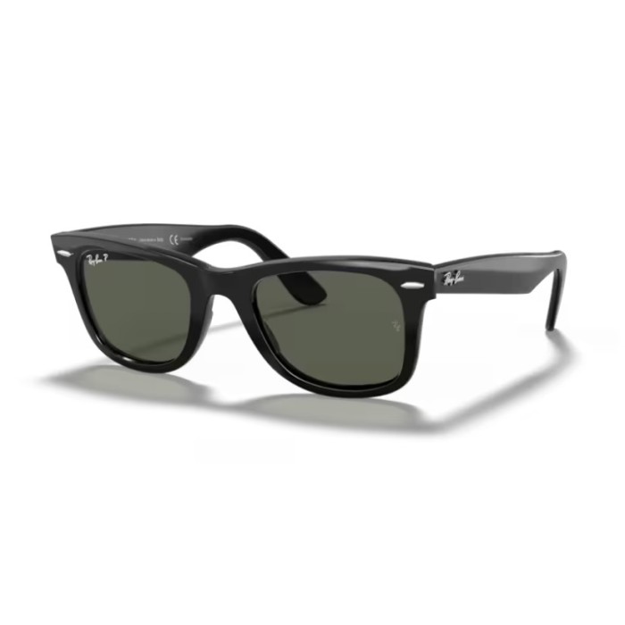 Occhiali sole RAY-BAN Wayfarer RB2140F 901/58 52 Black G-15 Green Polarized