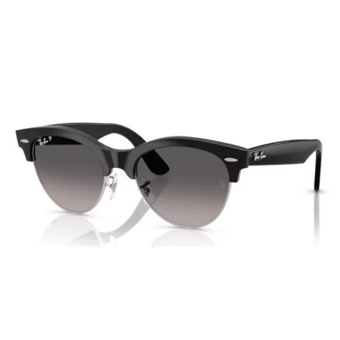 Occhiali sole RAY-BAN Clubmaster Way RB2341 1354M3 51 Black On Silver Grey Gradient Polarized