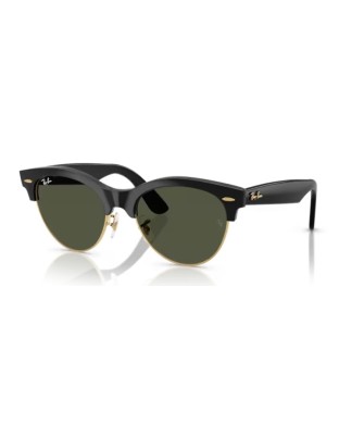 Occhiali sole RAY-BAN Clubmaster Way RB2341 901/31 54 Black On Gold Green