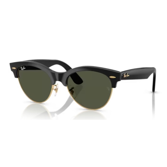 Occhiali sole RAY-BAN Clubmaster Way RB2341 901/31 54 Black On Gold Green