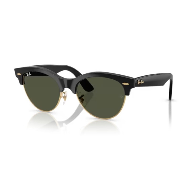 Occhiali sole RAY-BAN Clubmaster Way RB2341 901/31 51 Black On Gold Green
