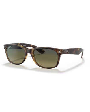 Occhiali sole RAY-BAN New Wayfarer RB2132 894/76 55 Matte Havana Green Gradient Blue Polarized