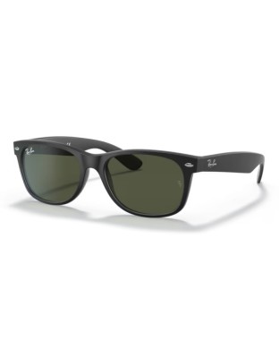 Occhiali sole RAY-BAN New Wayfarer RB2132 622 52 Rubber Black G-15 Green