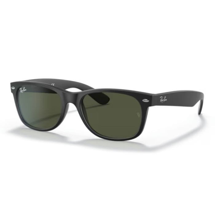 Occhiali sole RAY-BAN New Wayfarer RB2132 622 52 Rubber Black G-15 Green