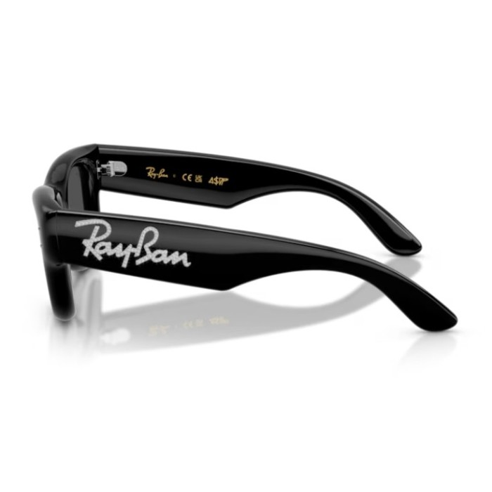 Occhiali sole RAY-BAN Wayfarer Puffer ASAP Rocky Crystal Edition RB4940B 686487 47 Black With Strass Dark Grey
