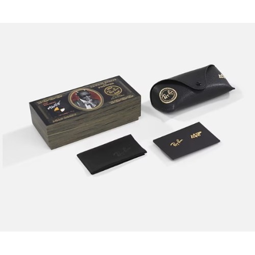 Occhiali sole RAY-BAN Mega Wayfarer BLACKED OUT COLLECTION ASAP ROCKY RB0840S 6826J5 51 Black Ultra Black